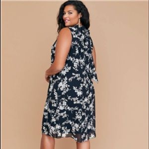 Lane Bryant Metallic Mock Neck Swing Dress